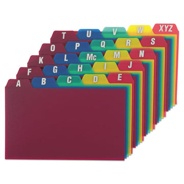 Oxford™ Durable Poly A-z Card Guides, 1-5-cut Top Tab, A To Z, 4 X 6, Assorted Colors, 25-set freeshipping - TVN Wholesale